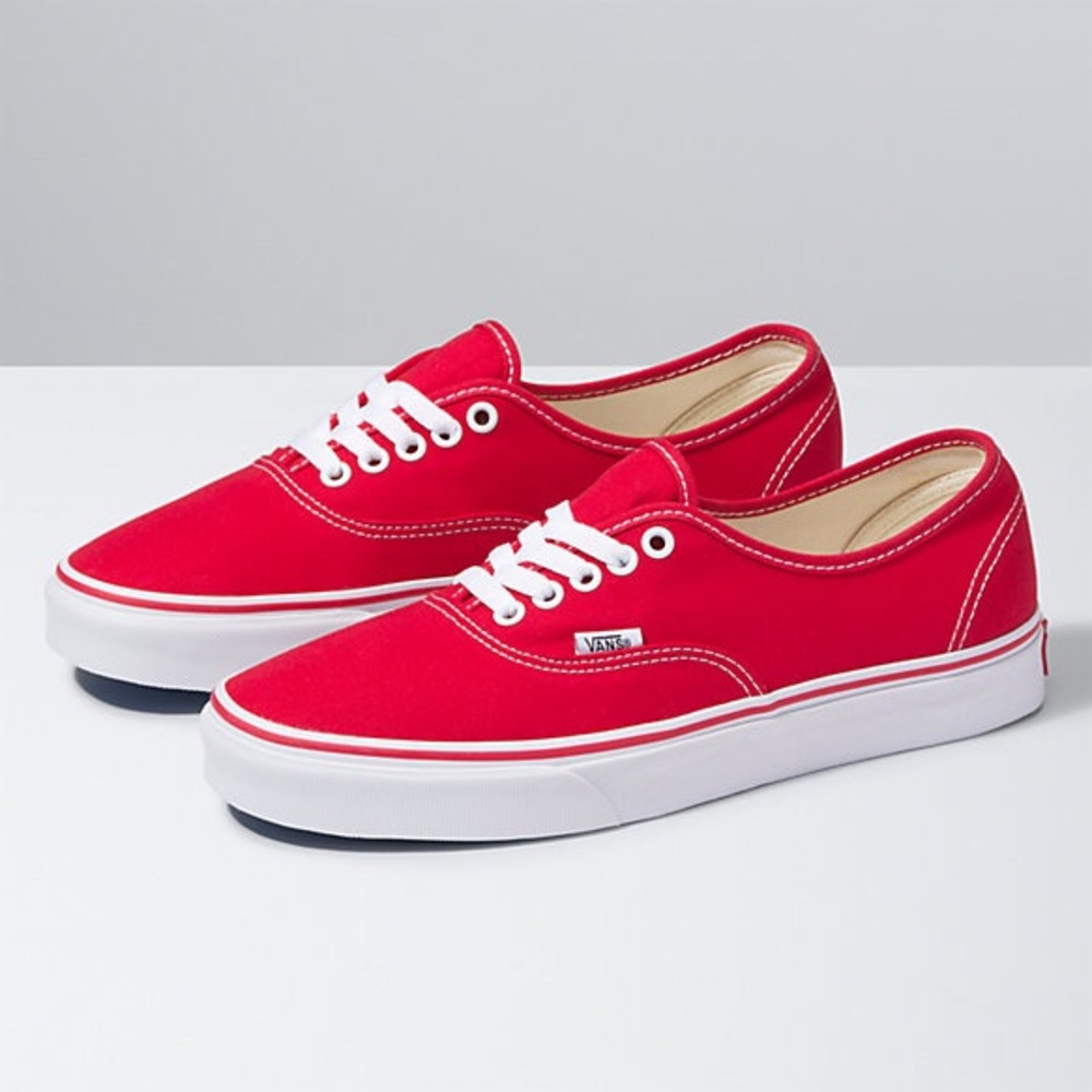 Vans Authentic Red Lace Up Sneaker